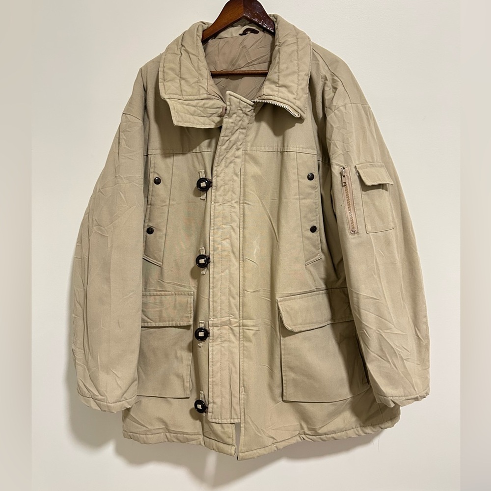 Vintage Rare 1970's Military Parka Jacket With Clix Zipper